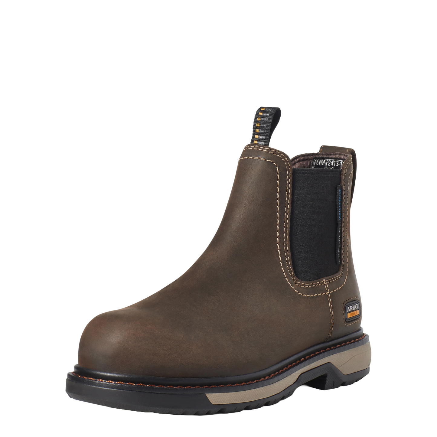 Ariat Ladies Riveter Chelsea CSA Waterproof Brown Work Boots 10035772