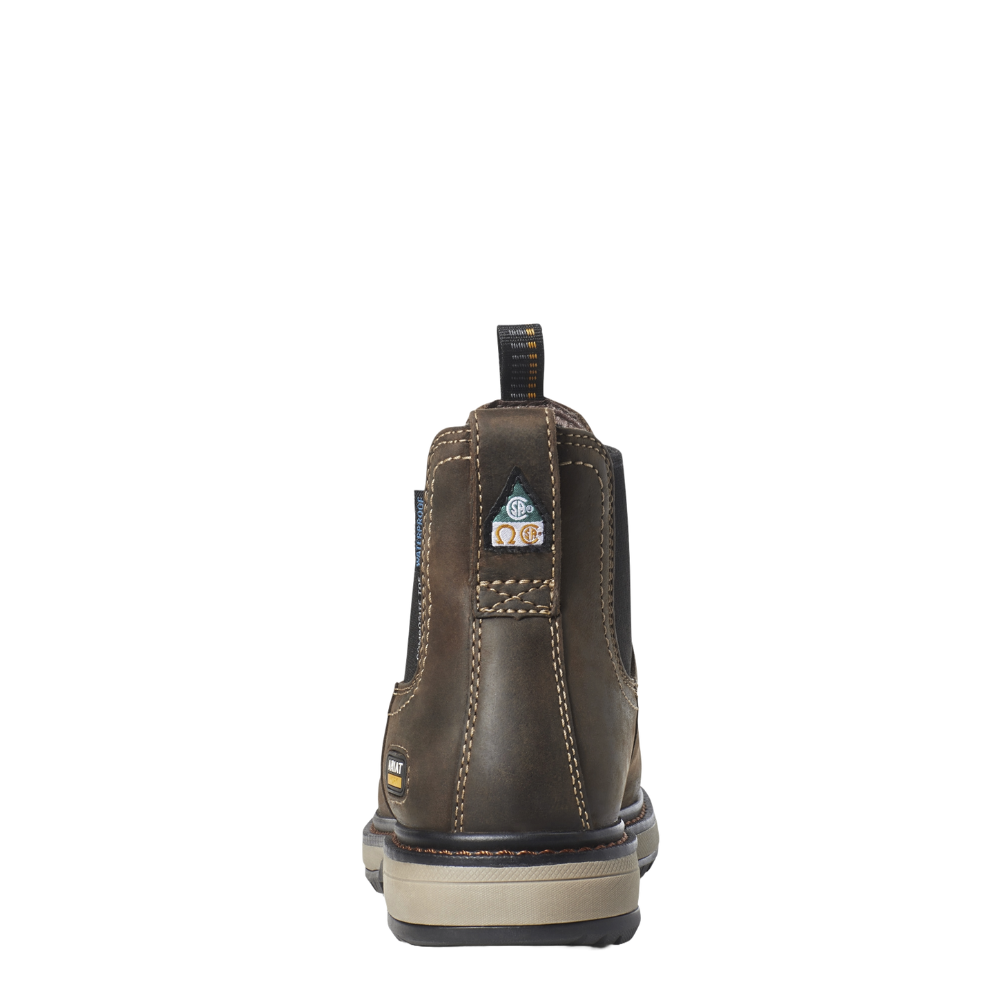 Ariat Ladies Riveter Chelsea CSA Waterproof Brown Work Boots 10035772