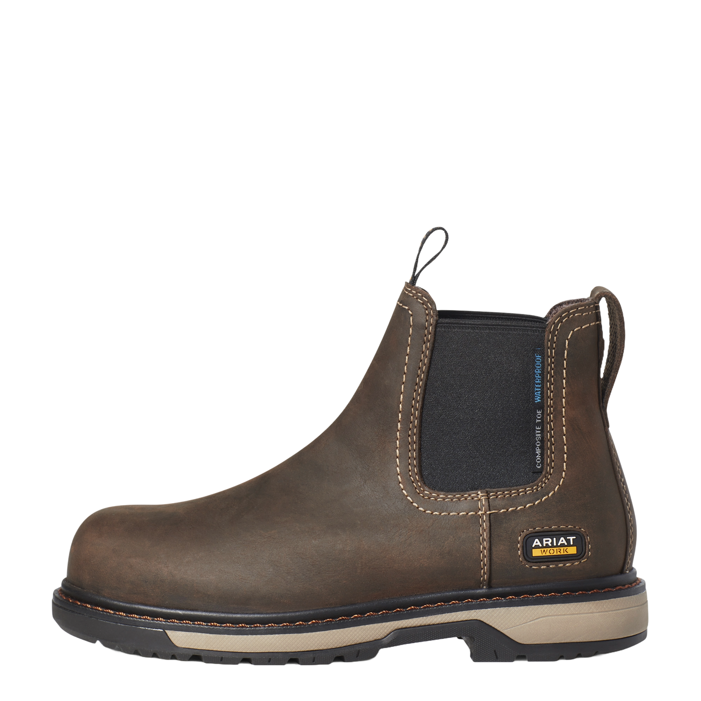 Ariat Ladies Riveter Chelsea CSA Waterproof Brown Work Boots 10035772