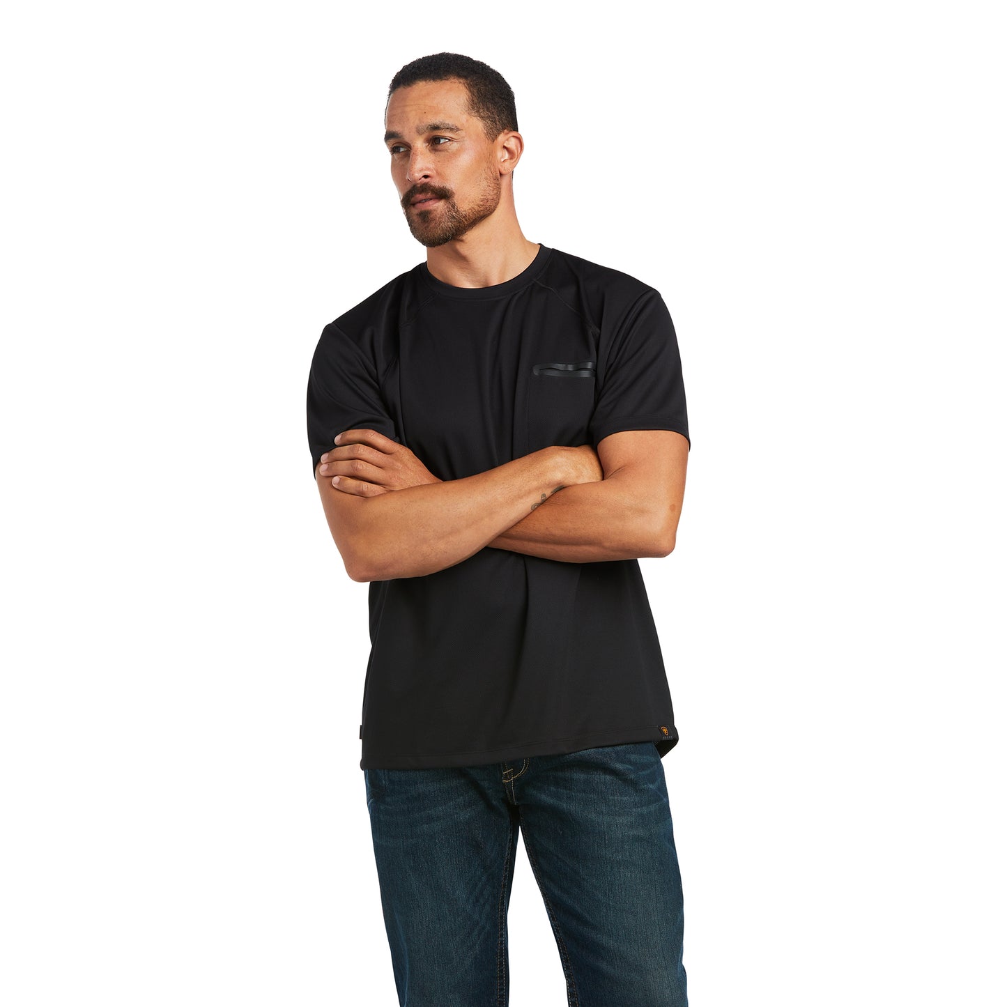 Ariat® Men's Polar Elite All Seasons Black T-Shirt 10039171