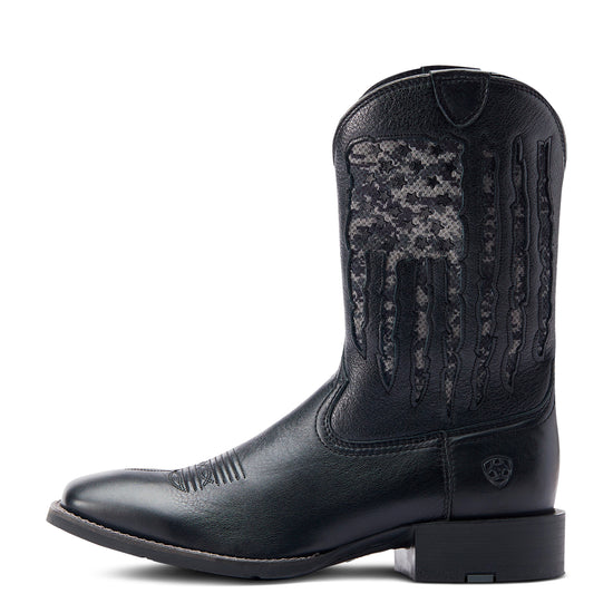 Ariat Men's My Country VentTEK Black Deertan Western Boot 10044563