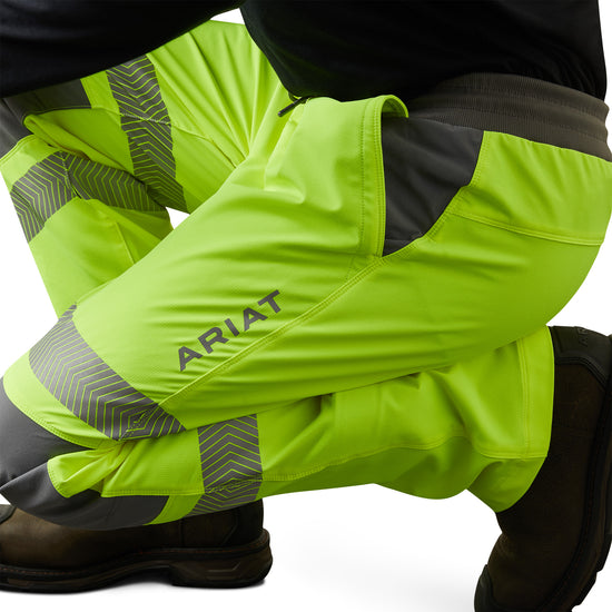 Ariat Men's Rebar DuraStretch Hi-Vis Yellow Pull-On Straight Leg Pant 10043162