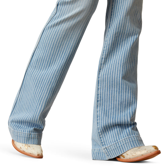 Ariat Ladies Laser Stripe Slim Light Wash Trouser Denim Jeans 10042601