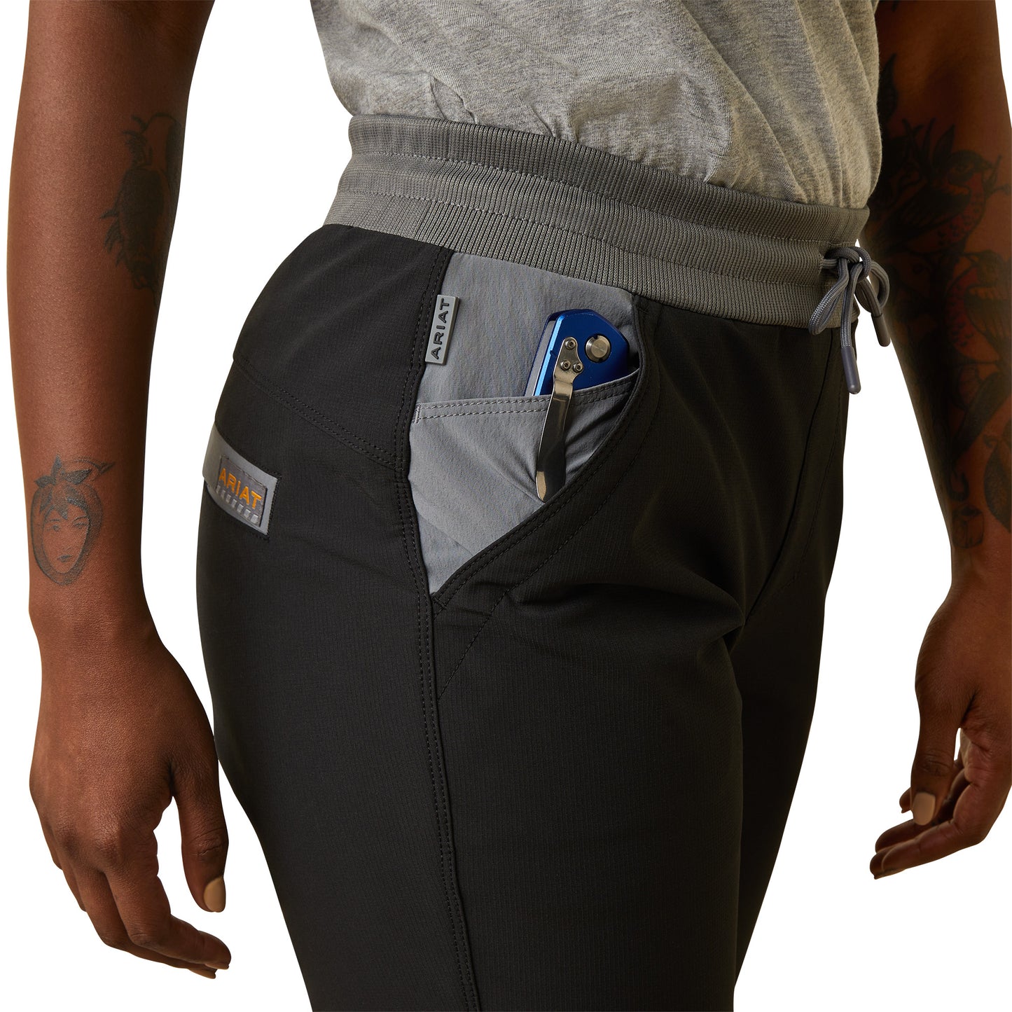 Ariat Ladies Black Rebar DuraStretch Pull-On Slim Leg Pant 10043157