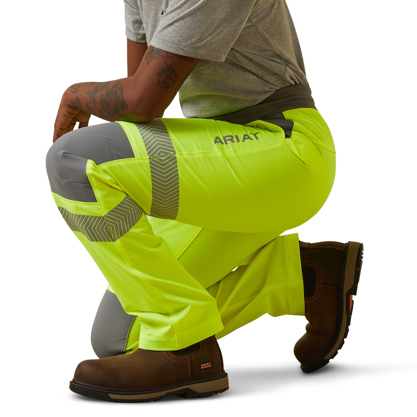 Ariat Ladies HI-VIS Yellow Rebar DuraStretch Pull-On Slim Leg Pant 10043158