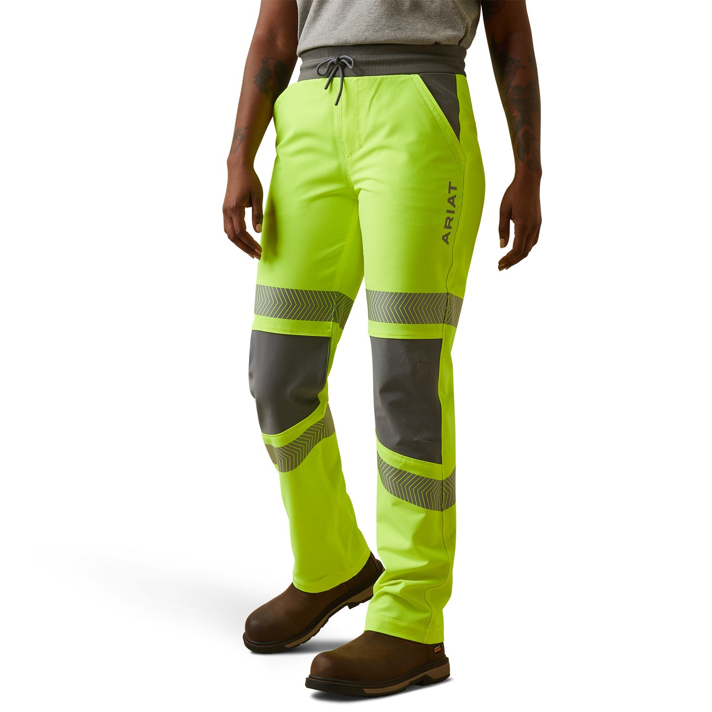 Ariat Ladies HI-VIS Yellow Rebar DuraStretch Pull-On Slim Leg Pant 10043158