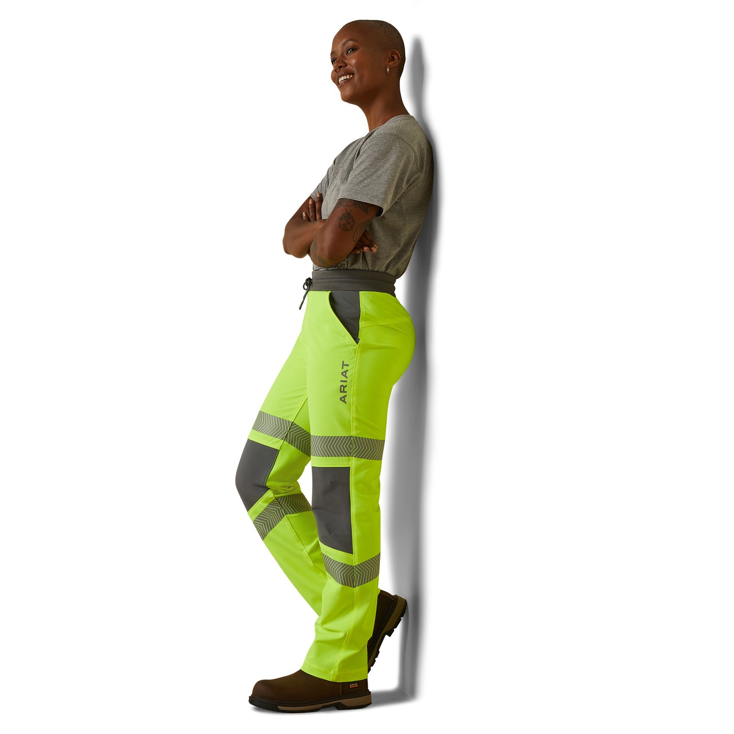 Ariat Ladies HI-VIS Yellow Rebar DuraStretch Pull-On Slim Leg Pant 10043158