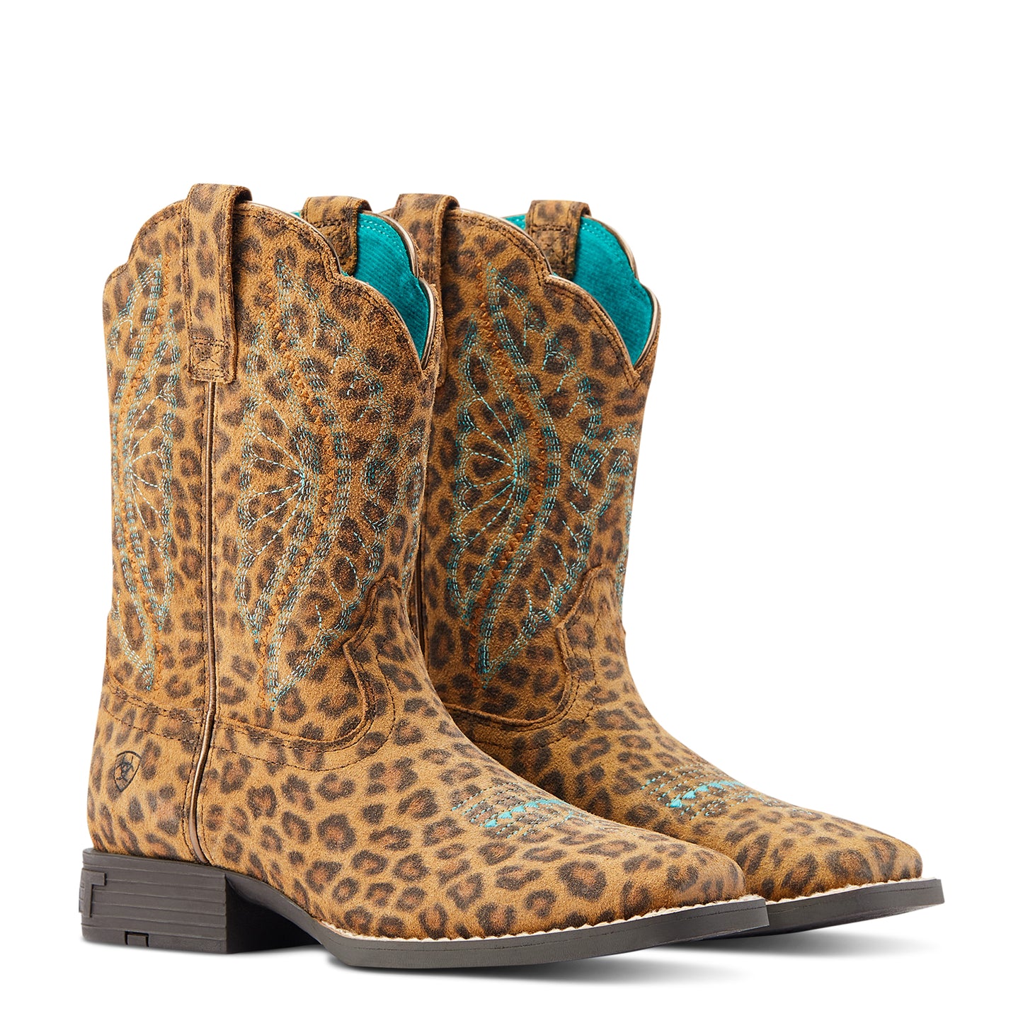 Ariat® Girl's Primetime Faded Leopard Print Western Boots 10044422