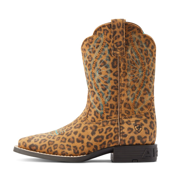 Ariat® Girl's Primetime Faded Leopard Print Western Boots 10044422