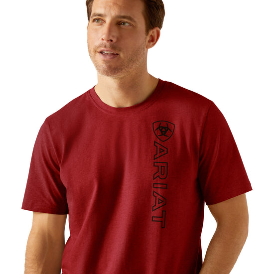 Ariat Men's Vertical Logo Sun-Dried Tomato T-Shirt 10048798