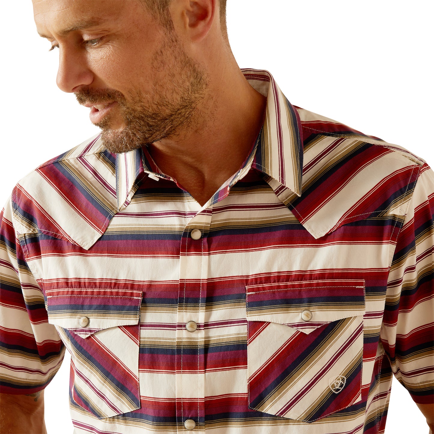 Ariat Men's Haden Retro Fit Sandshell Striped Snap Button Shirt 10051302