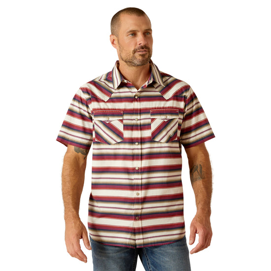 Ariat Men's Haden Retro Fit Sandshell Striped Snap Button Shirt 10051302