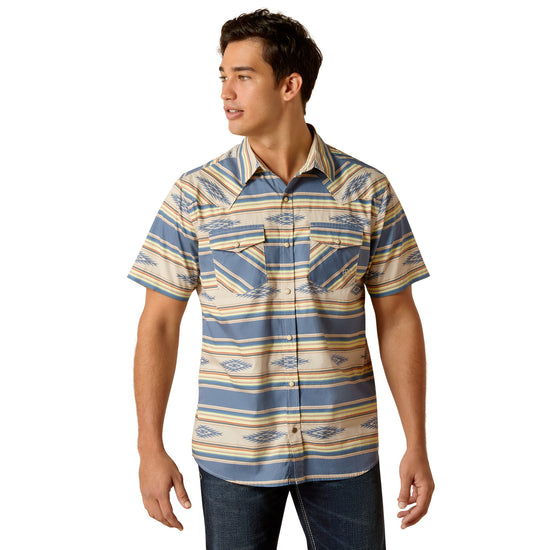 Ariat Men's Hebastian Retro Fit Sandshell Snap Short Sleeve Shirt 10051304