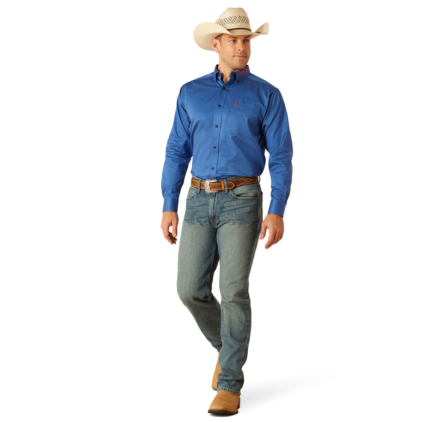 Ariat Men's Team Logo Twill Classic Fit Bright Cobalt Shirt 10051339