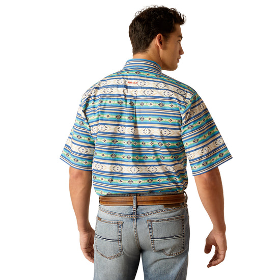 Ariat Men's Denzel Limoges Blue Aztec Button Down Shirt 10051492
