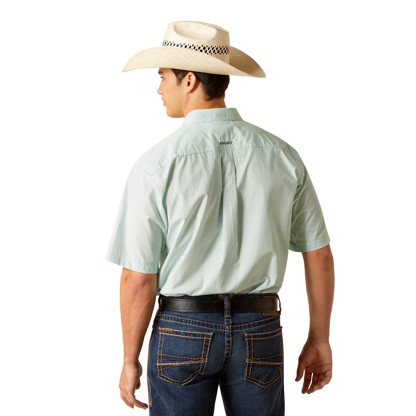 Ariat Men's Jordan Fitted Turquoise Button Down Shirt 10051524