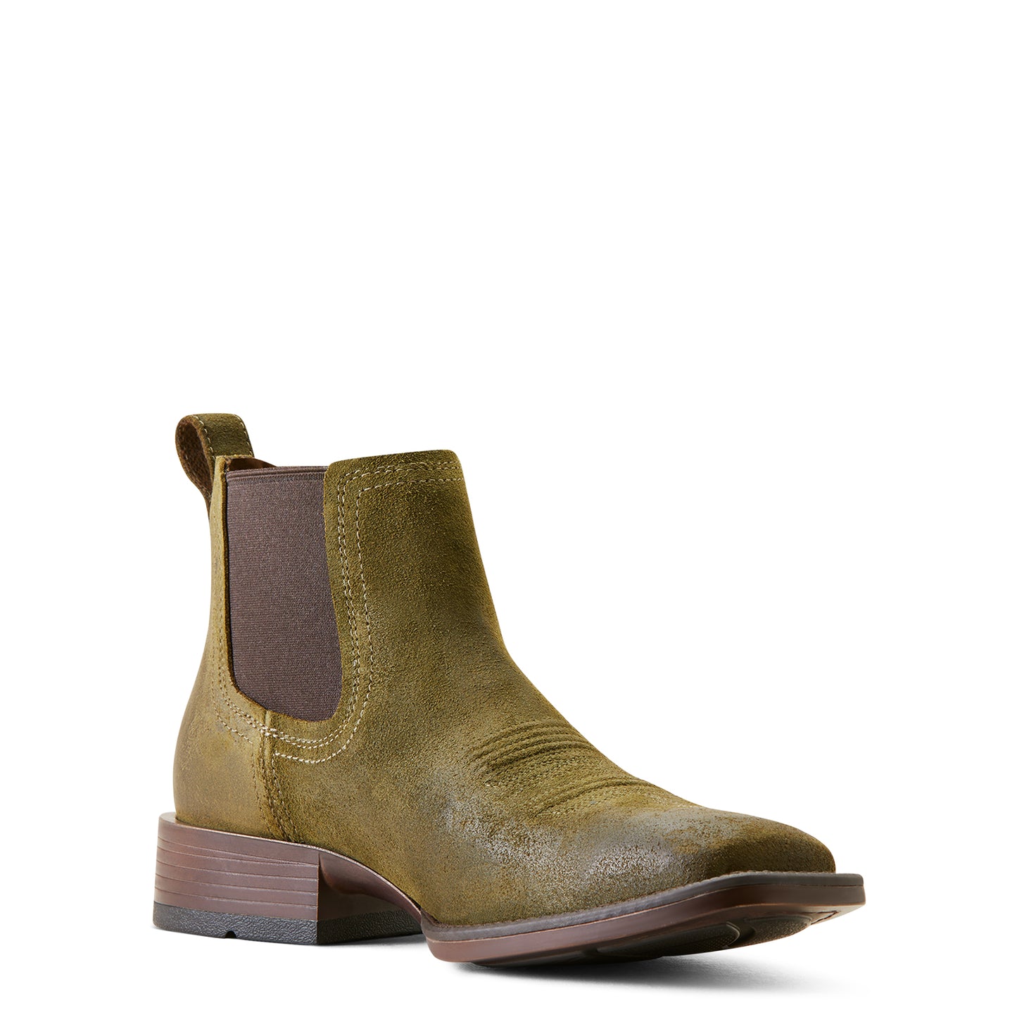 Ariat Men's Booker Ultra Olive Suede Western Ankle Boots 10054169