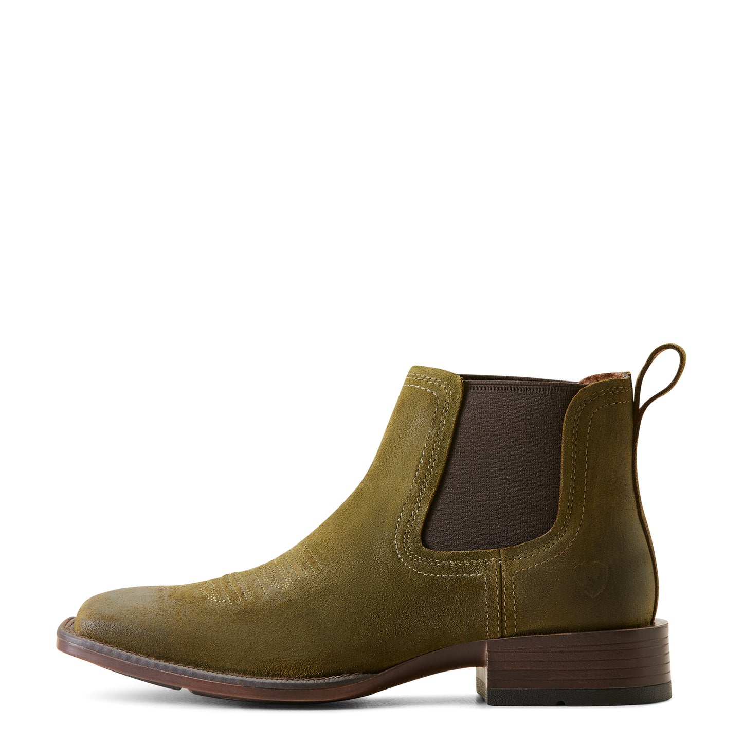 Ariat Men's Booker Ultra Olive Suede Western Ankle Boots 10054169