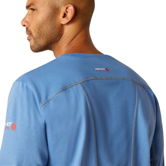 Ariat Men's FR AC Campanula Blue Crew T-Shirt 10048825