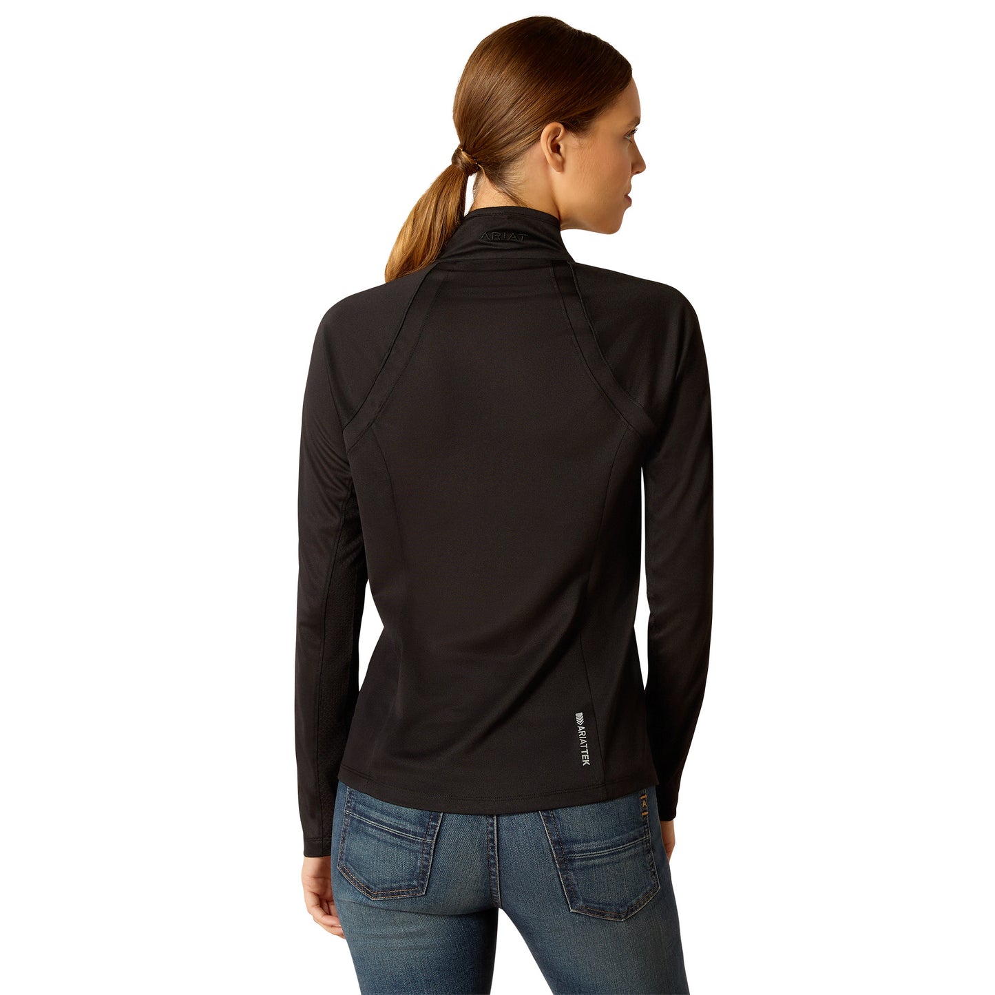 Ariat Ladies Sunstopper 3.0 Black Baselayer Shirt 10049041