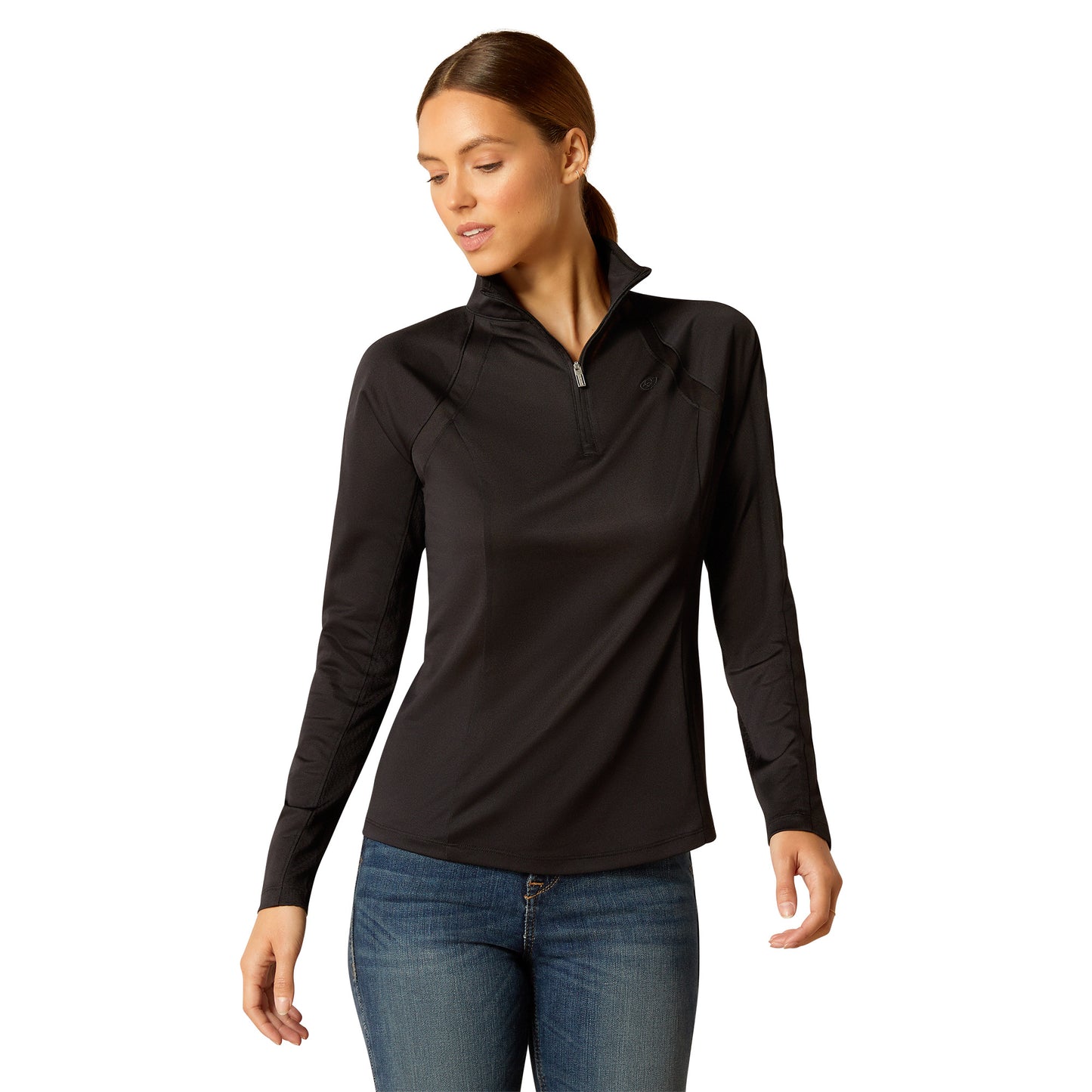 Ariat Ladies Sunstopper 3.0 Black Baselayer Shirt 10049041