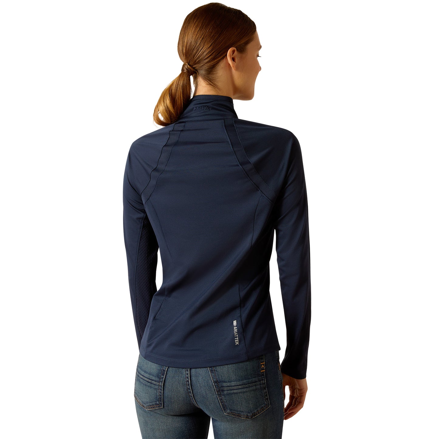 Ariat Ladies Sunstopper 3.0 Navy Baselayer Shirt 10049042