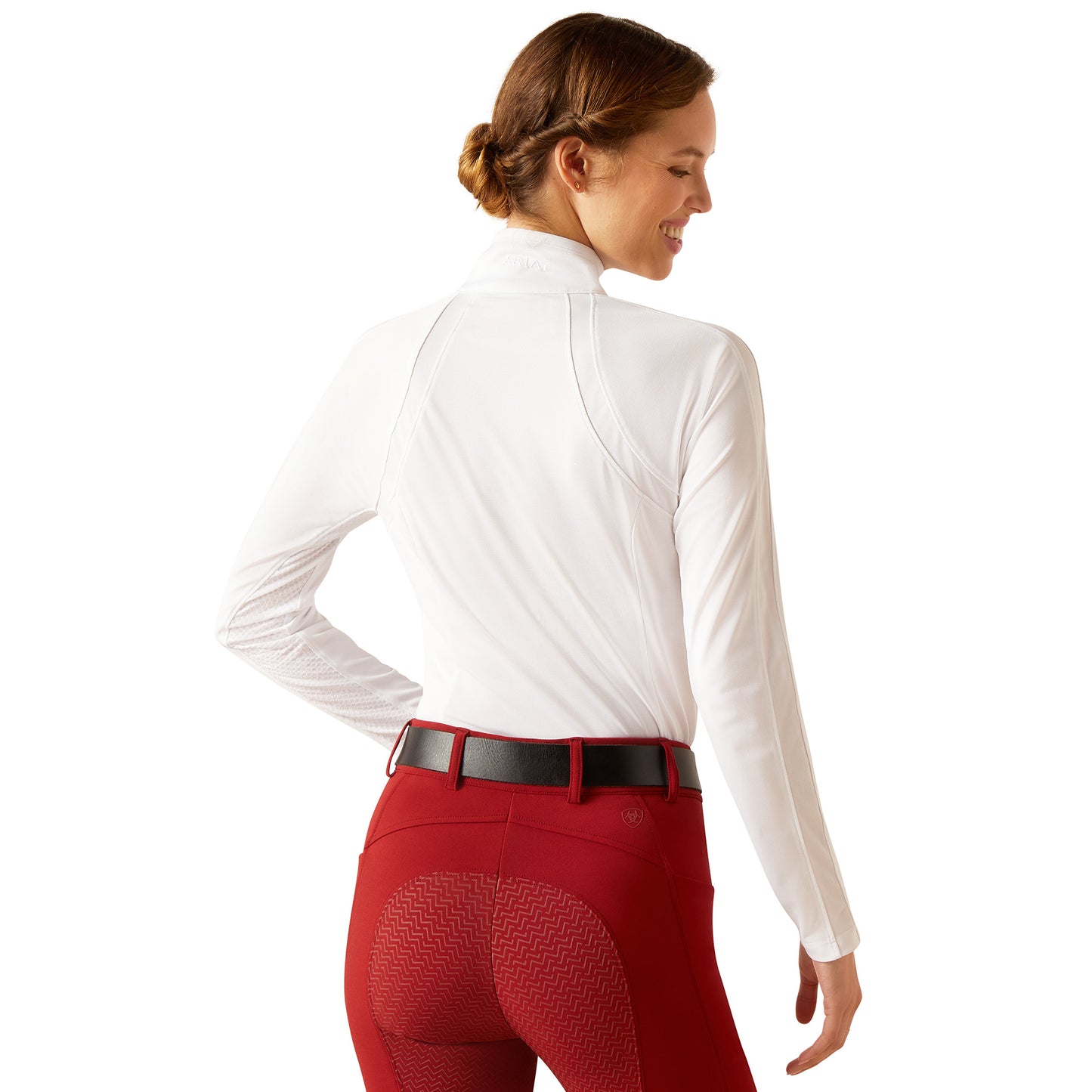 Ariat Ladies Sunstopper 3.0 White Baselayer Shirt 10049056