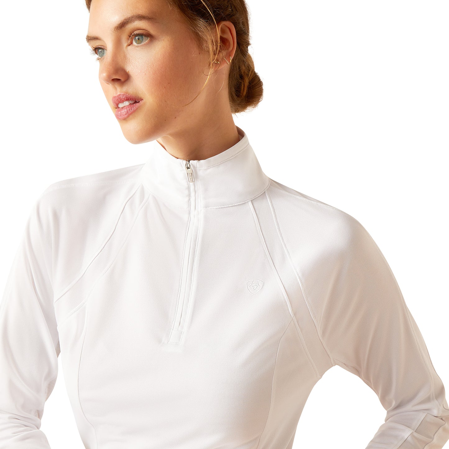 Ariat Ladies Sunstopper 3.0 White Baselayer Shirt 10049056