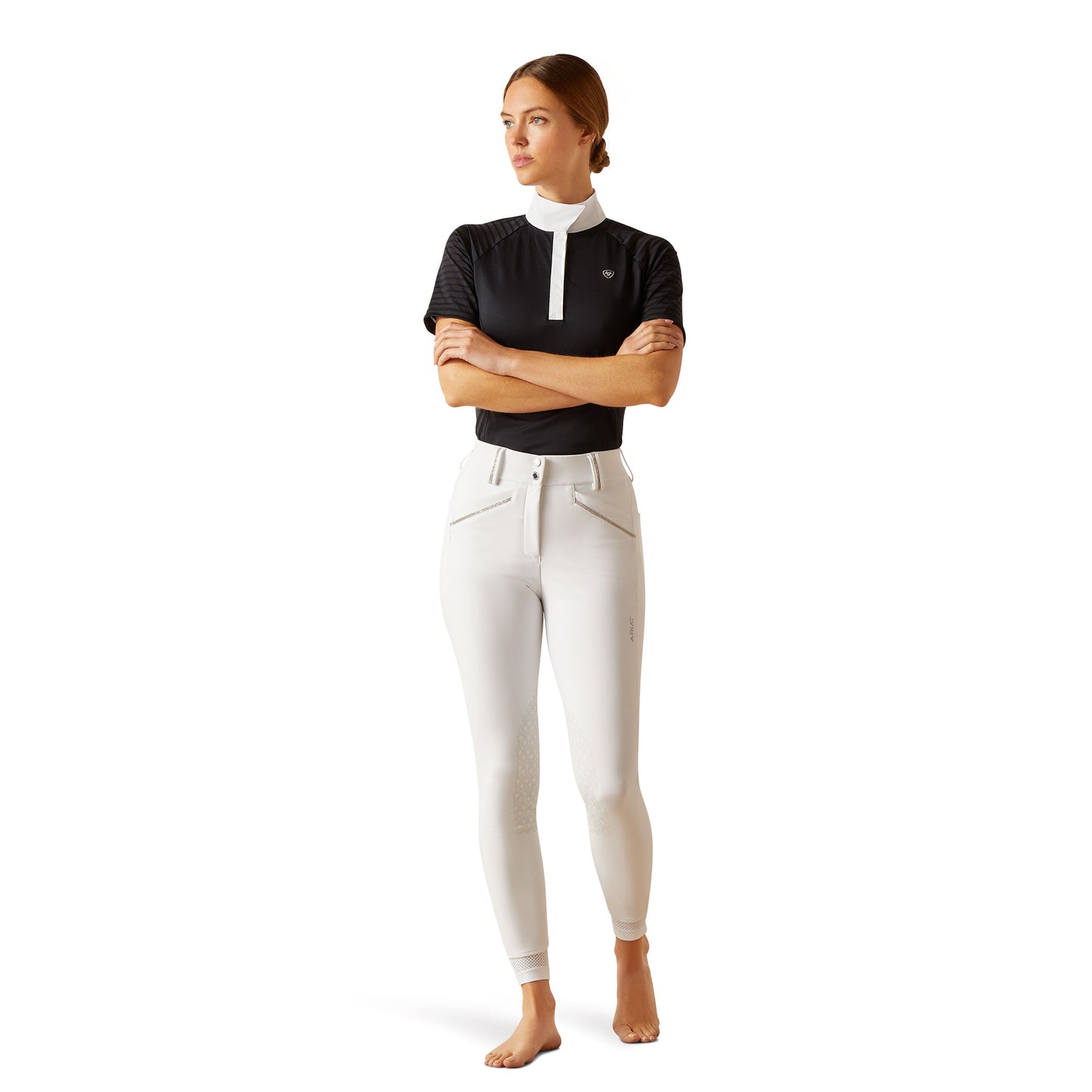 Ariat Ladies Tri Factor White Grace Knee Patch Breech 10049076