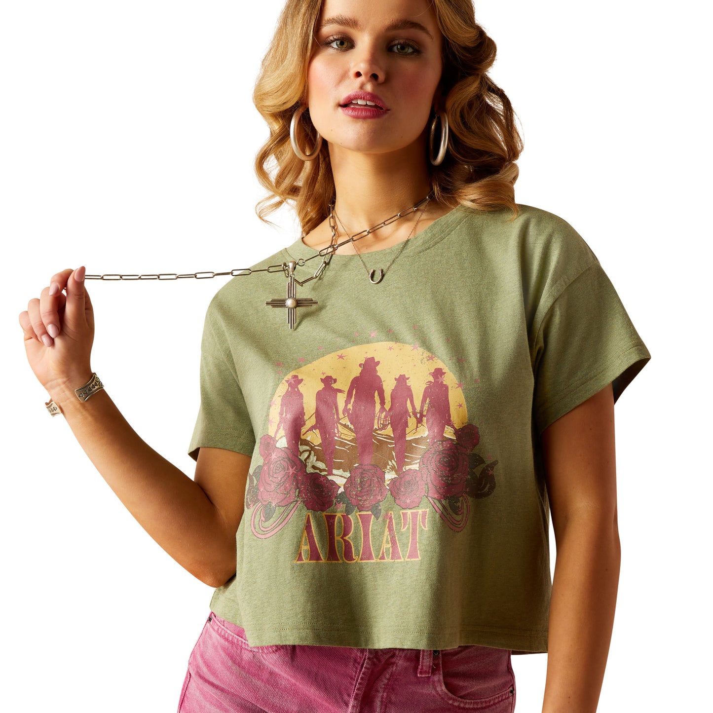 Ariat Ladies Sage Green Charlie Graphic T-Shirt 10048685