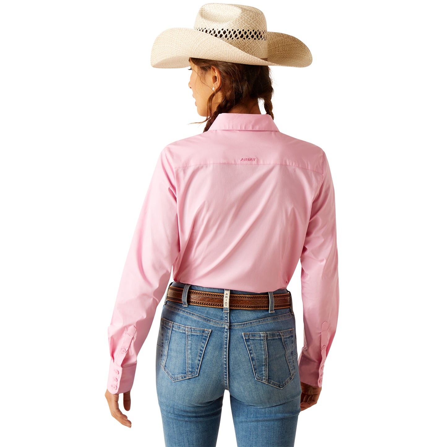 Ariat Ladies Team Kirby Prism Pink Stretch Shirt 10048754