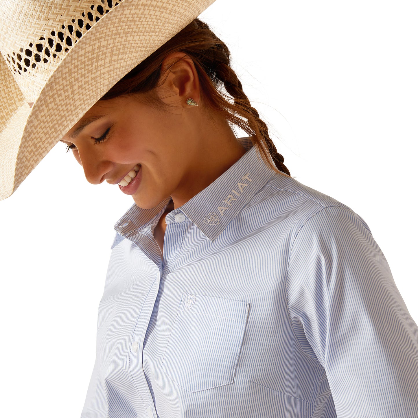 Ariat Ladies Team Kirby Ultramarine Stripe Stretch Shirt 10048755