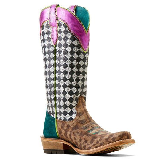 Ariat  Ladies Futurity Checkered Hashtag Western Boot 10051022