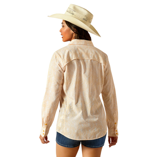 Ariat Ladies VentTEK Stretch Ochre Paisley Button Down Shirt 10051328