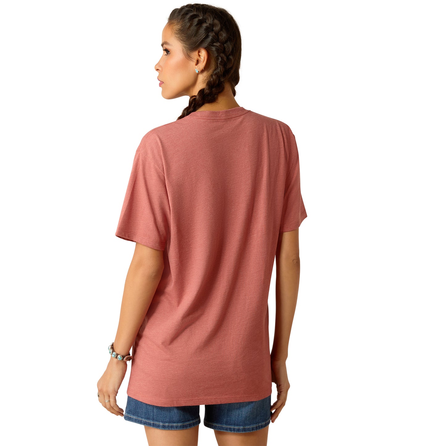 Ariat Ladies Rodeo First Red Clay Heather Short Sleeve T-Shirt 10051764