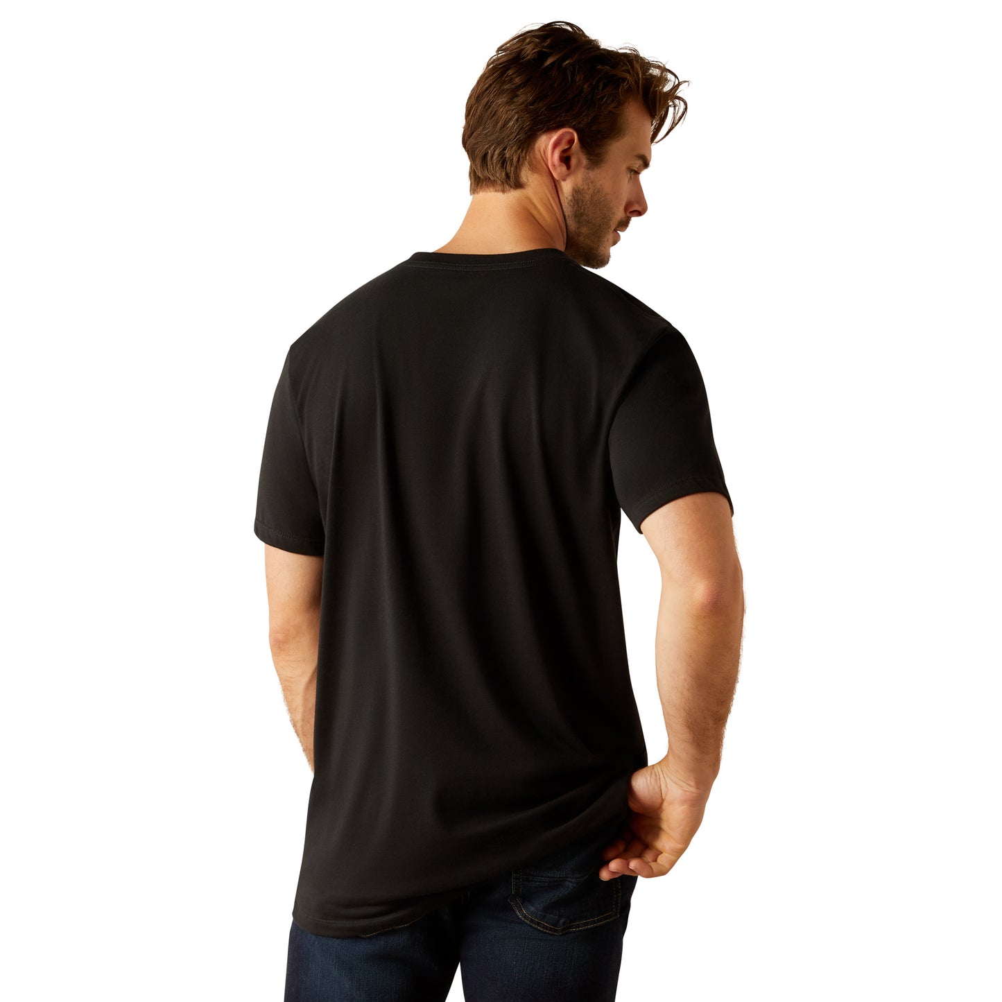 Ariat Men's Vertical Logo Ebony Black T-Shirt 10055149