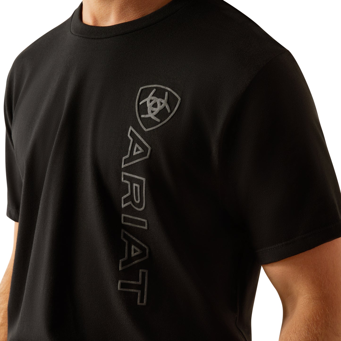 Ariat Men's Vertical Logo Ebony Black T-Shirt 10055149
