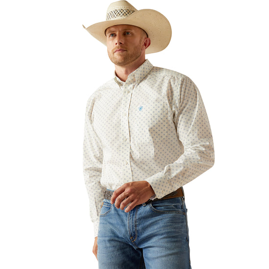 men's wrinkle free dress shirts Ariat White Wrinkle Free Adrian Men's Classic Fit Shirt 10054687 White / XS