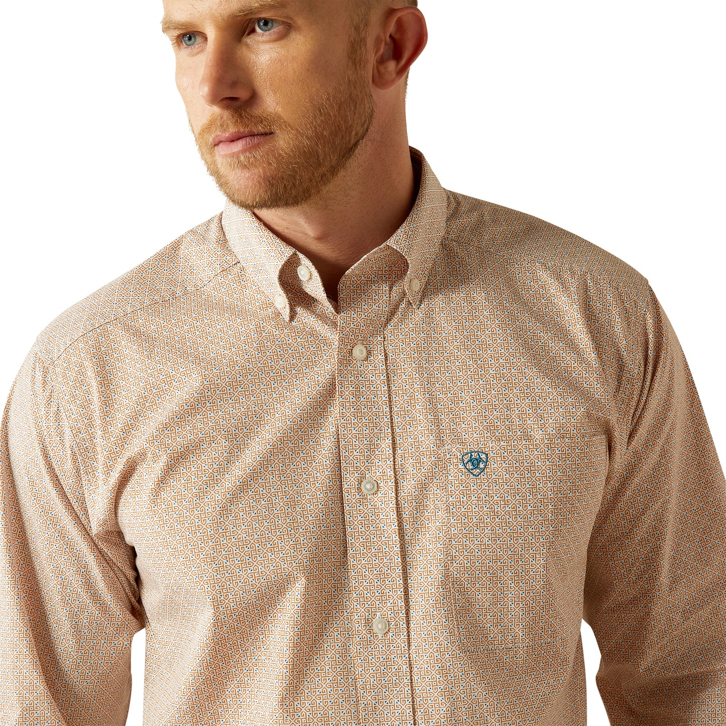 Ariat Men's Johnny Light Brown Button Down Western Shirt 10054699