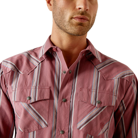 Ariat Men's Humphrey Red Retro Fit Snap Shirt 10054707
