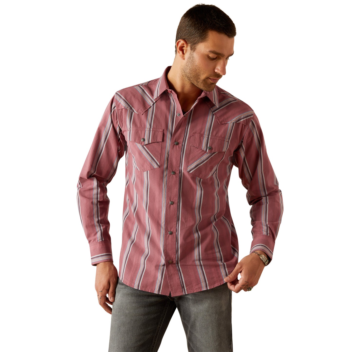 Ariat Men's Humphrey Red Retro Fit Snap Shirt 10054707