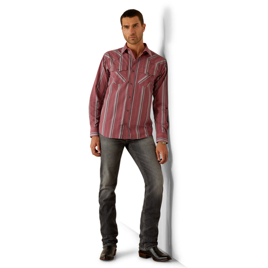 Ariat Men's Humphrey Red Retro Fit Snap Shirt 10054707