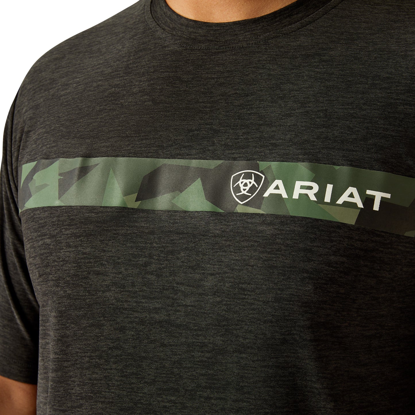 Ariat Men's Charcoal Chest Camo Stripe Charger T-Shirt 10054760