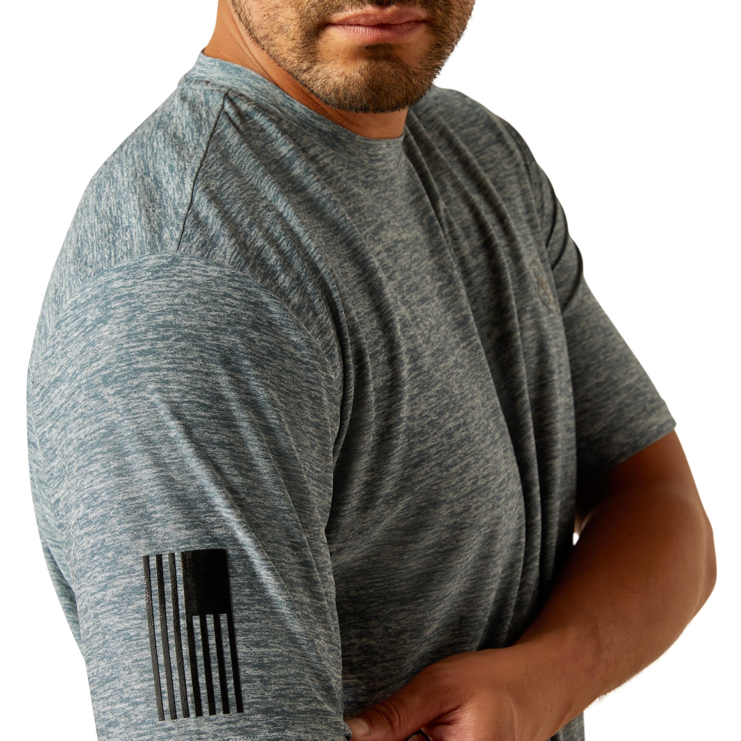 Ariat Men's Vertical Gradient Charger Newsboy Blue T-Shirt 10054762