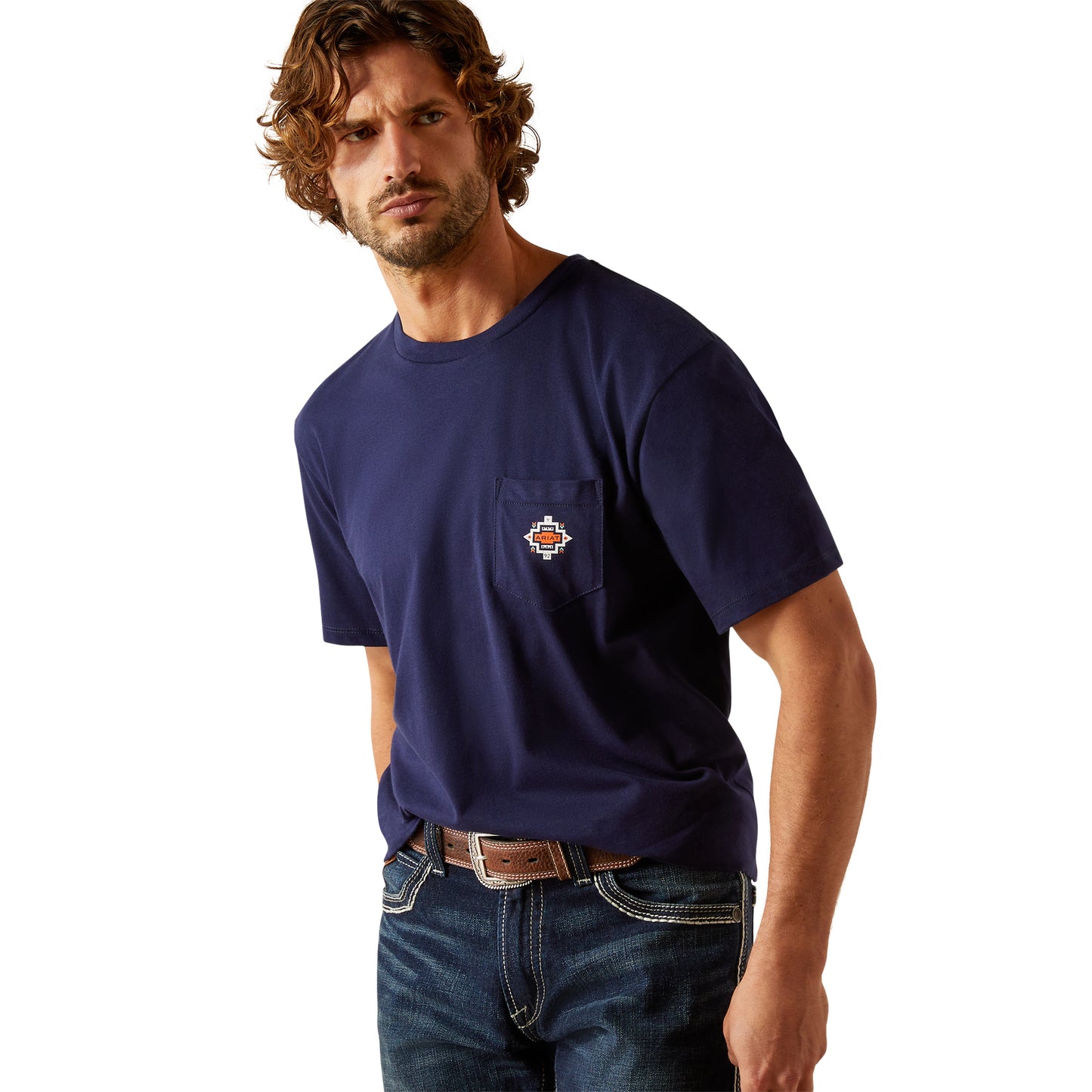 Ariat Men's Southwest Classic Blue Pocket T-Shirt 10054844