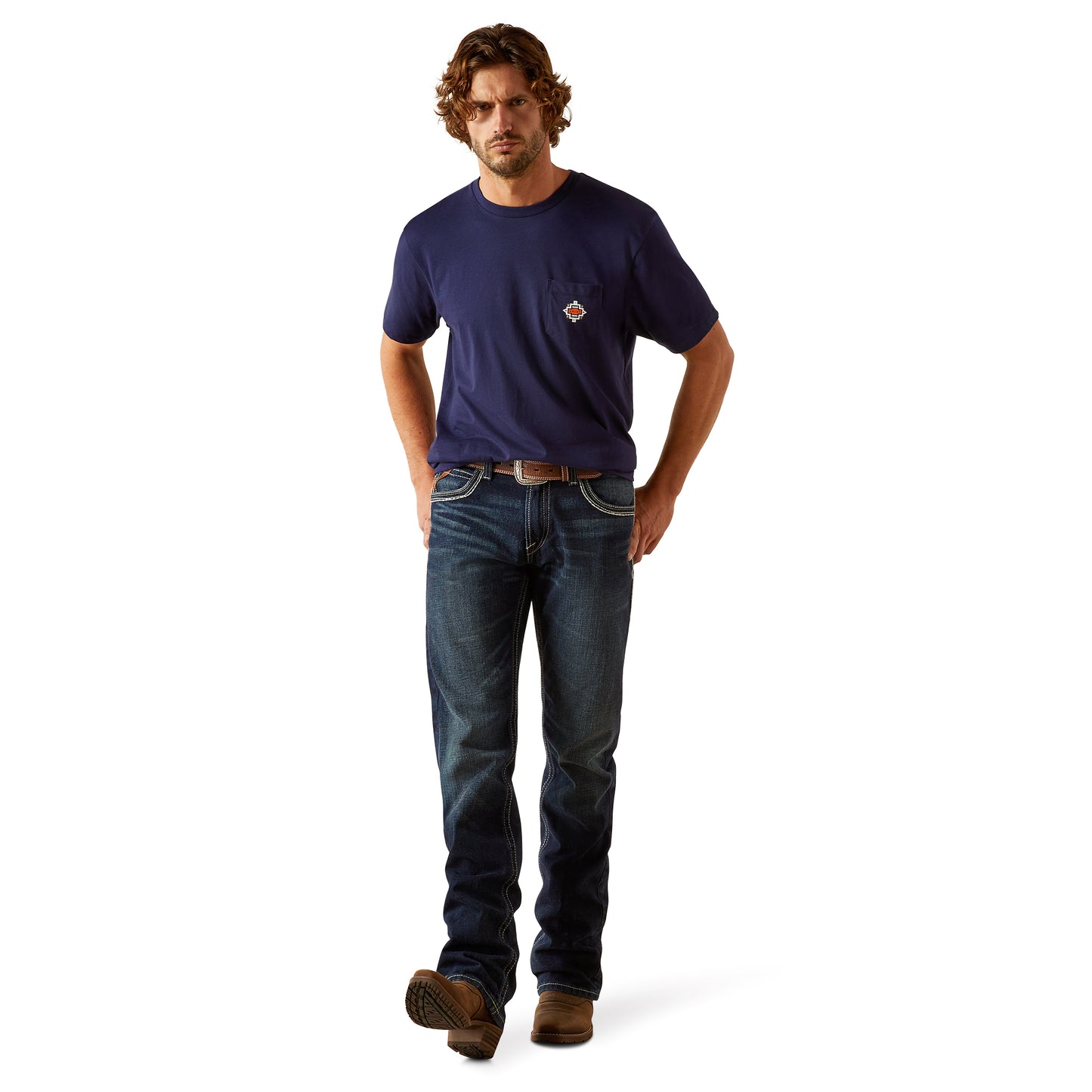Ariat Men's Southwest Classic Blue Pocket T-Shirt 10054844