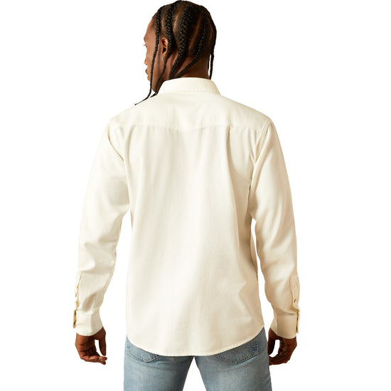 Ariat Men's Jurlington Retro Fit Off White Snap Shirt 10055107