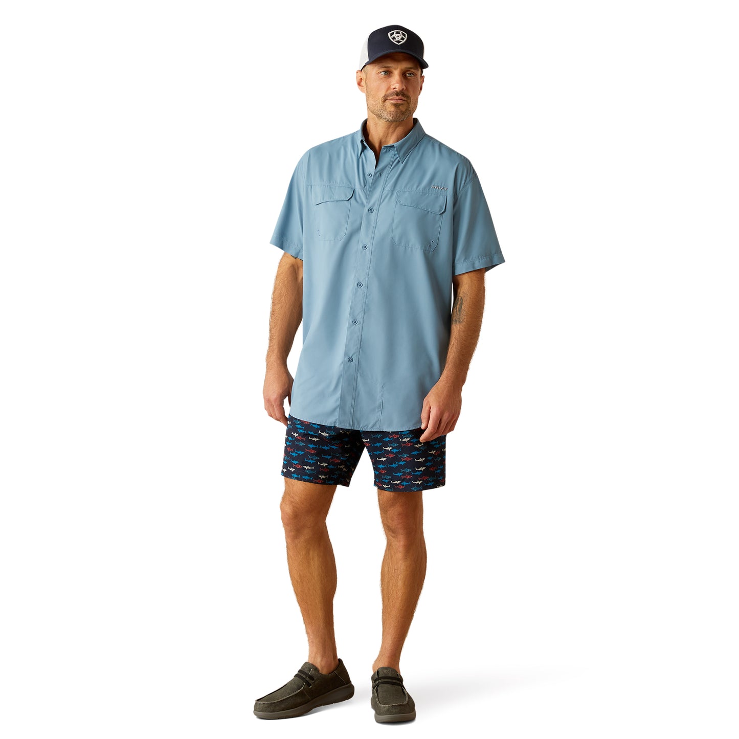 Ariat Men's VentTEK Outbound Blue Shadow Classic Fit Shirt 10055122