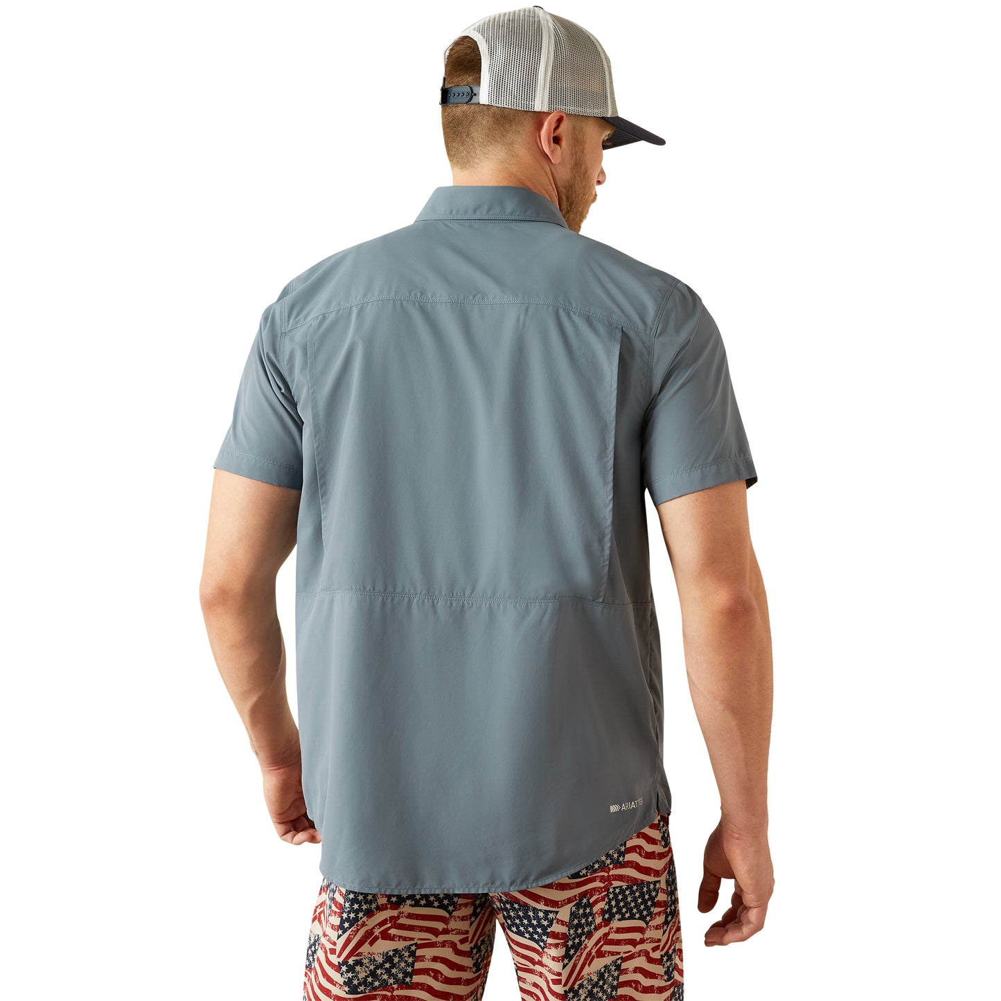 Ariat Men's VentTEK Outbound Newsboy Blue Fitted Shirt 10055229