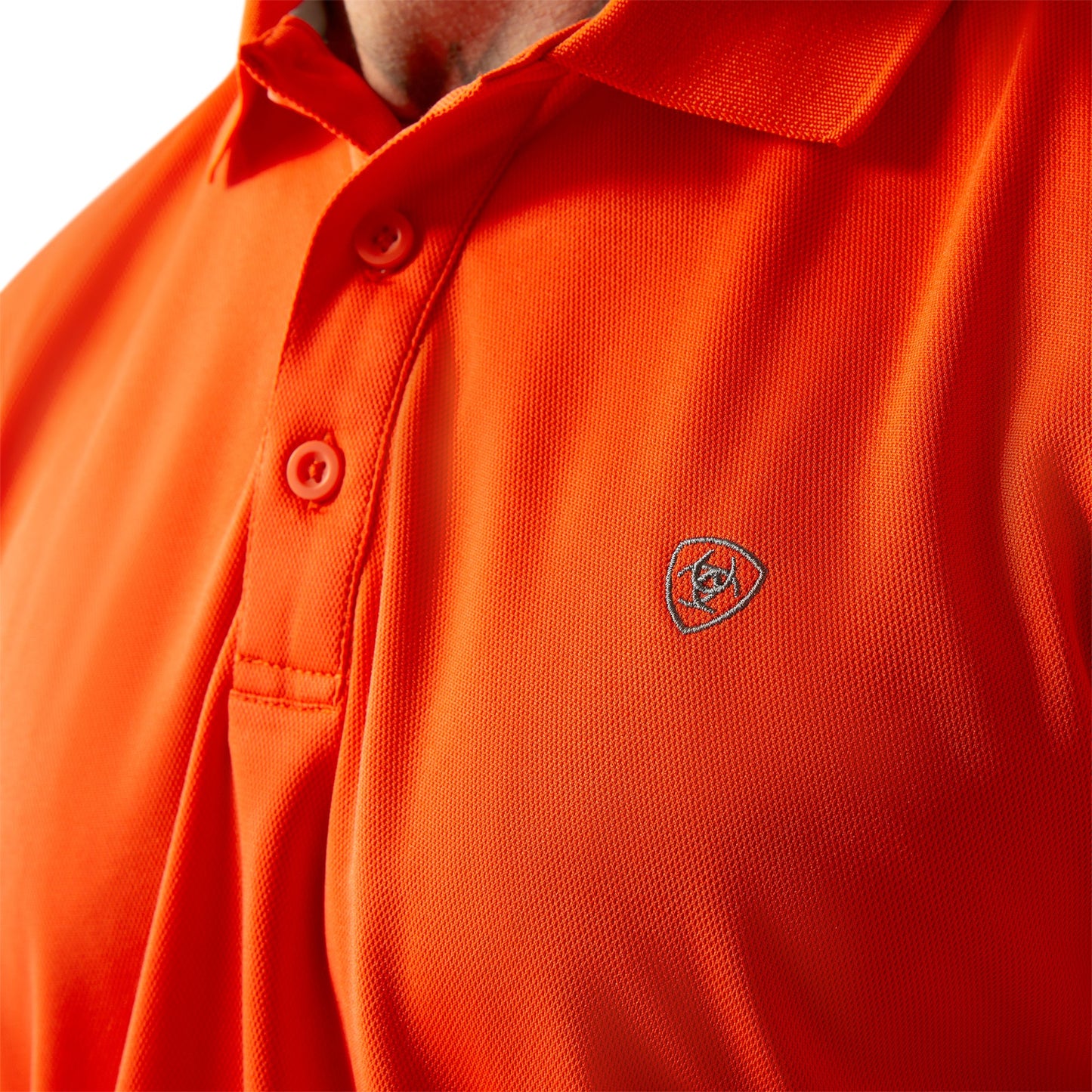 Ariat Men's Tek Short Sleeve Polo Cherry Tomato Shirt 10055250